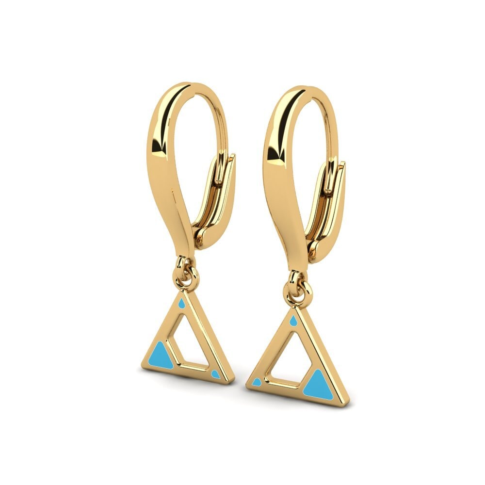 9k Oro Amarillo Pendientes Puree