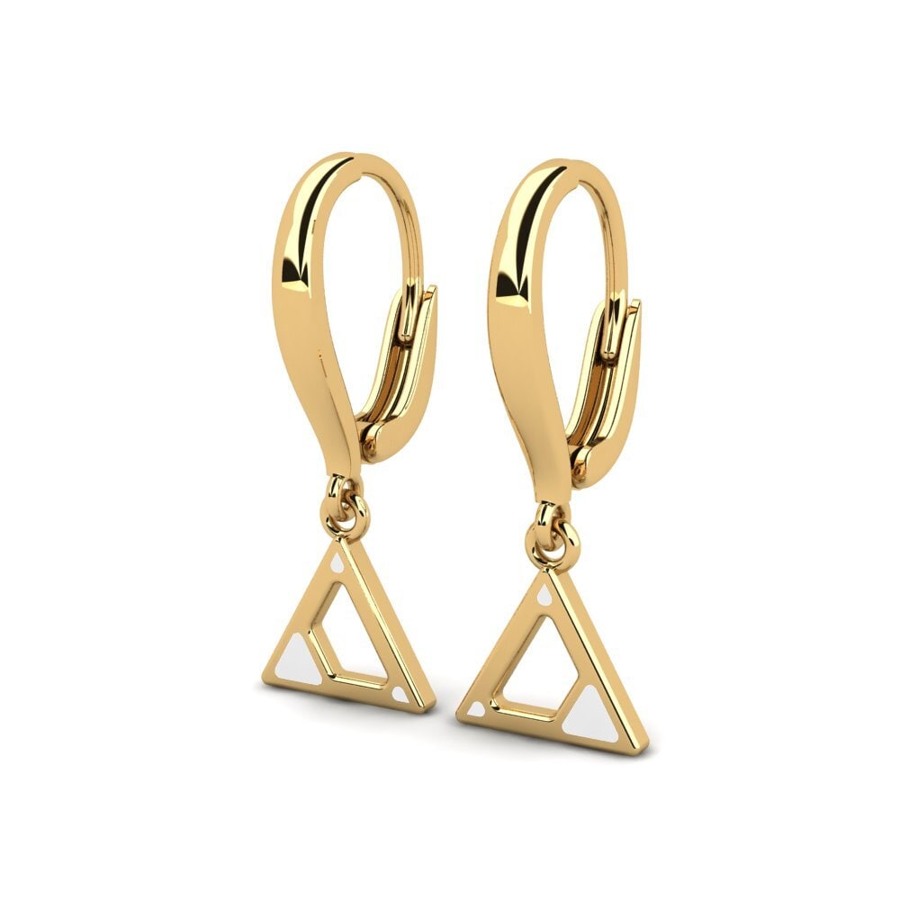 9k Oro Amarillo Pendientes Puree