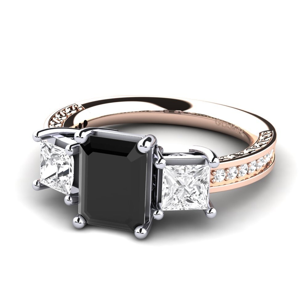 Black Sapphire Engagement Ring Purnima