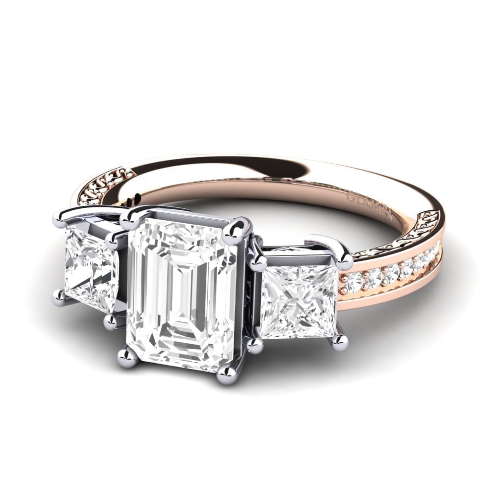 White sapphire Engagement Ring Purnima