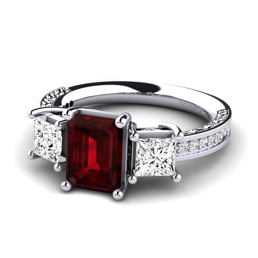 Garnet Engagement Ring Purnima