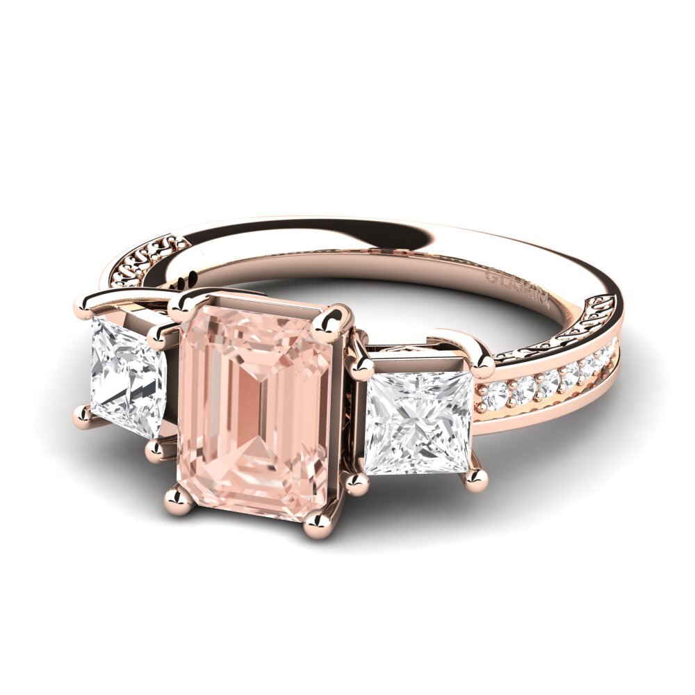 9k Rose Gold Morganite Engagement Ring Purnima