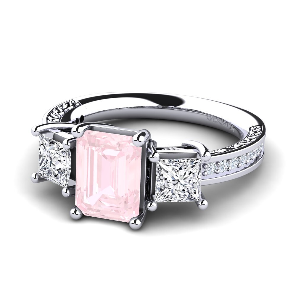 Rose Quartz Engagement Ring Purnima