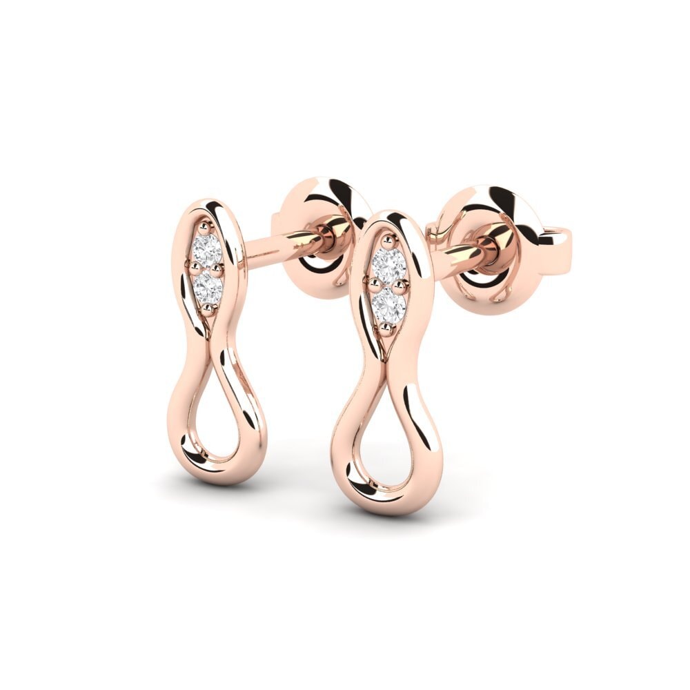 9ct Rose Gold Women's Earring Purnimas
