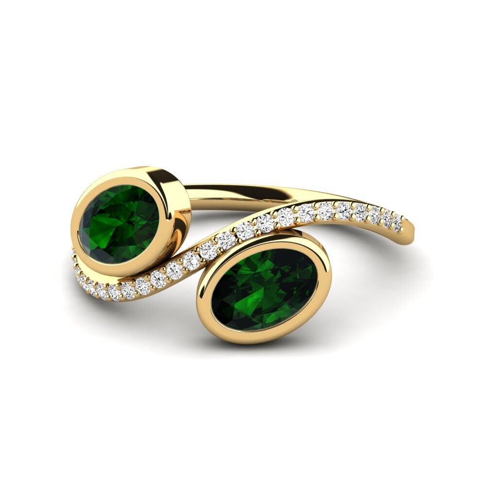 Turmalina verde Anillo Purvaja