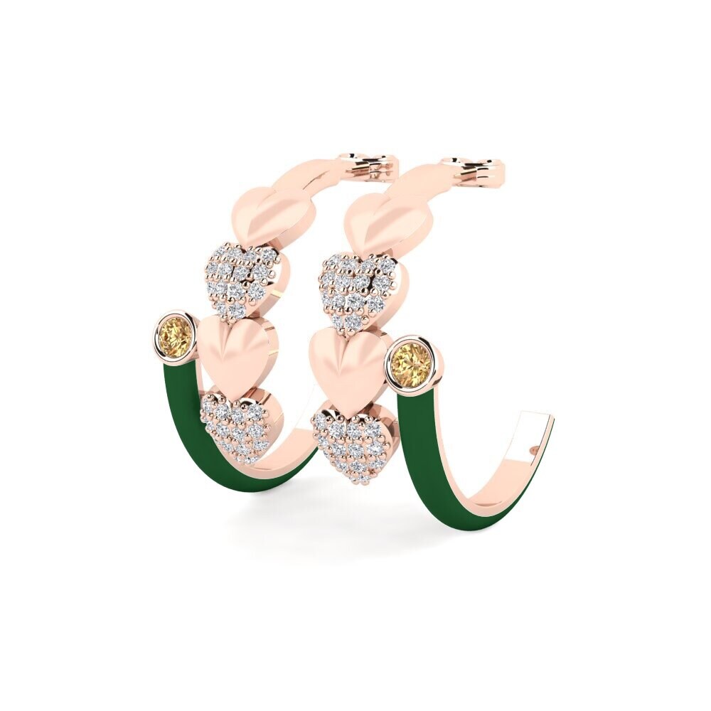 Brown Diamond Women's Earring Pusillus