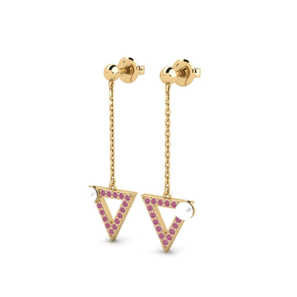 Đá Rhodolite Bông tai nữ Putih