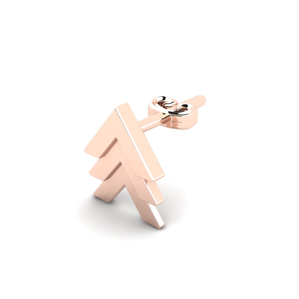 14ct Rose Gold Men's Earring Puttat