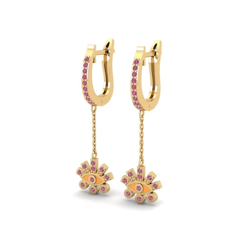 Grenat de Rhodolite Boucle d'oreille femme Pygela