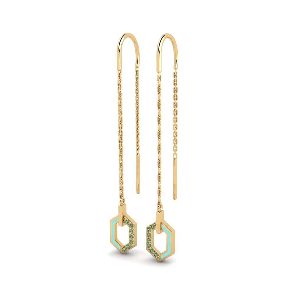 Diamante Verde Pendiente de mujer Pyrethre