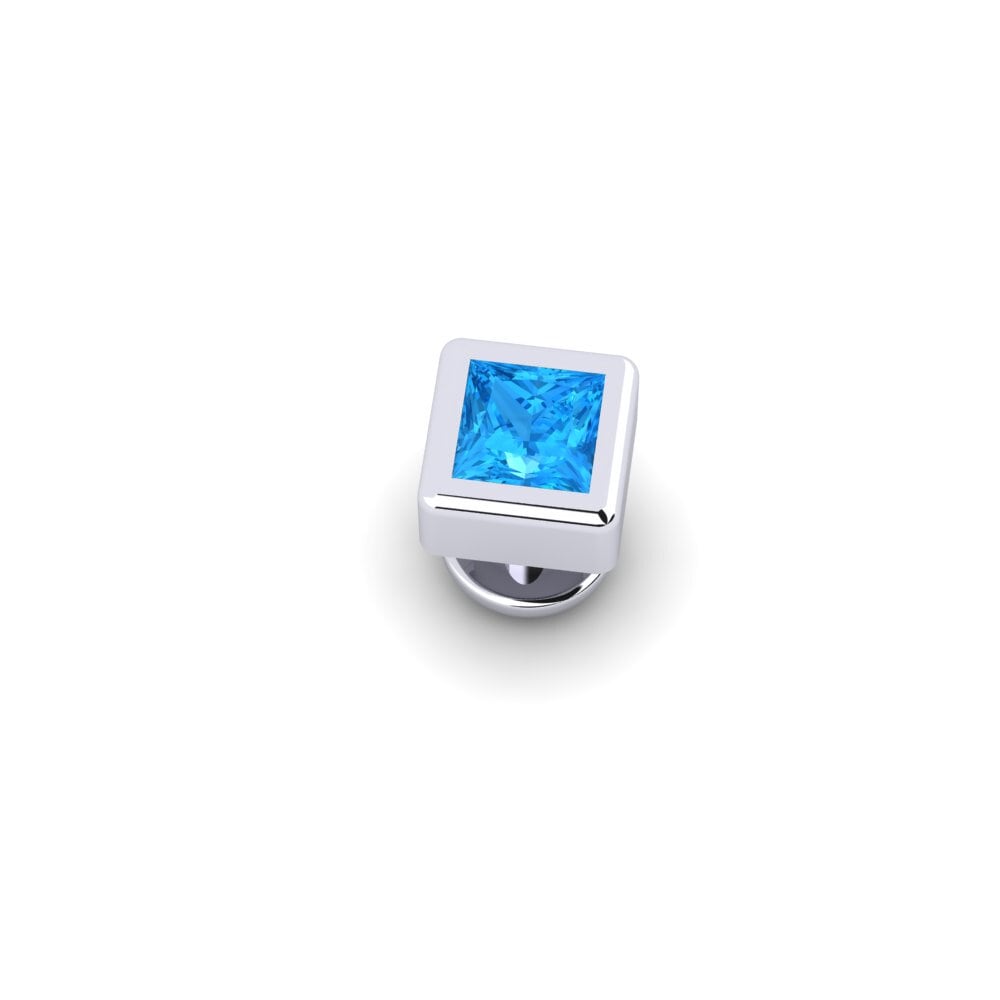 9k Oro Blanco Topacio azul Accesorio para Apple Watch® Qarsoodiga - D