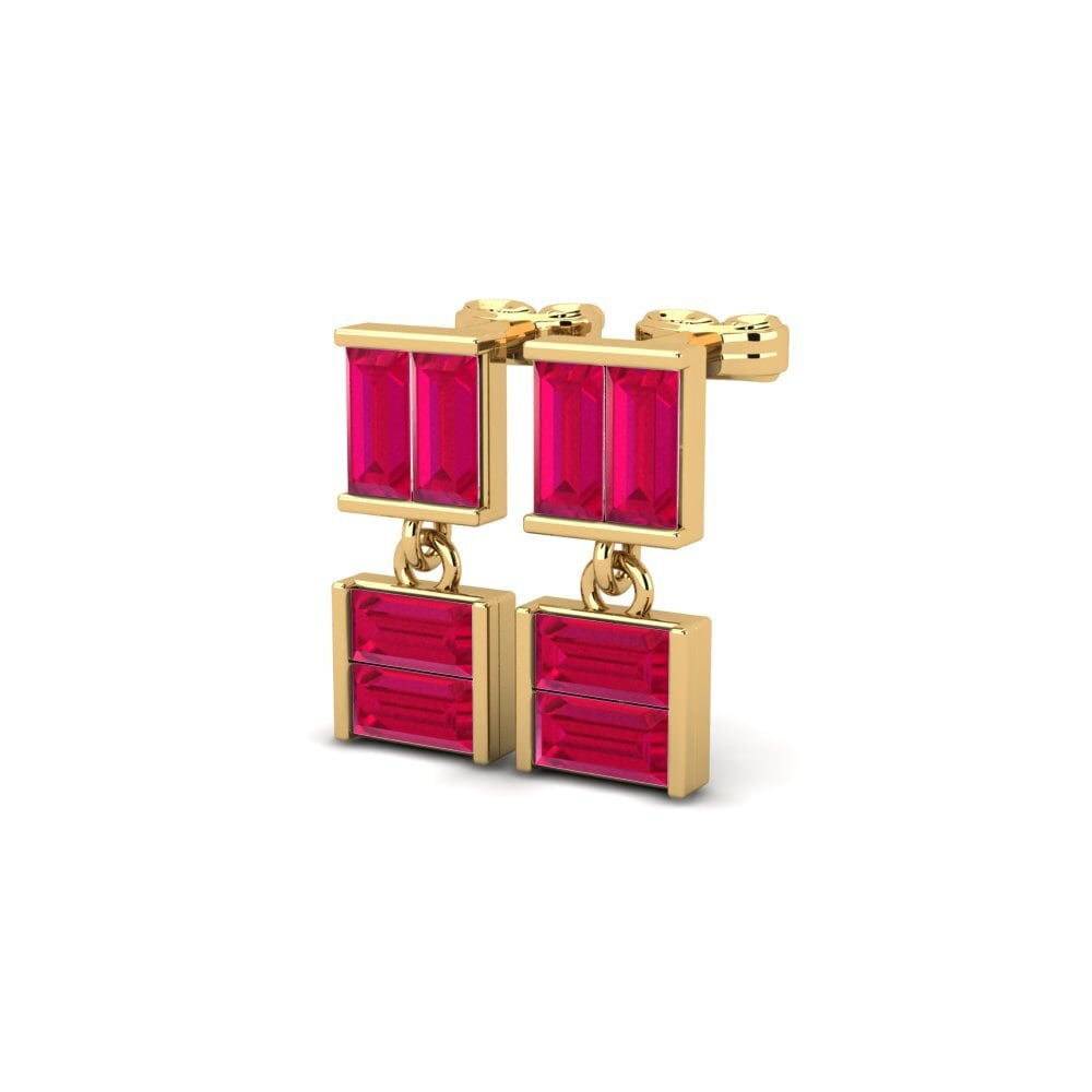 Đá Ruby / Hồng Ngọc Bông tai nữ Quern