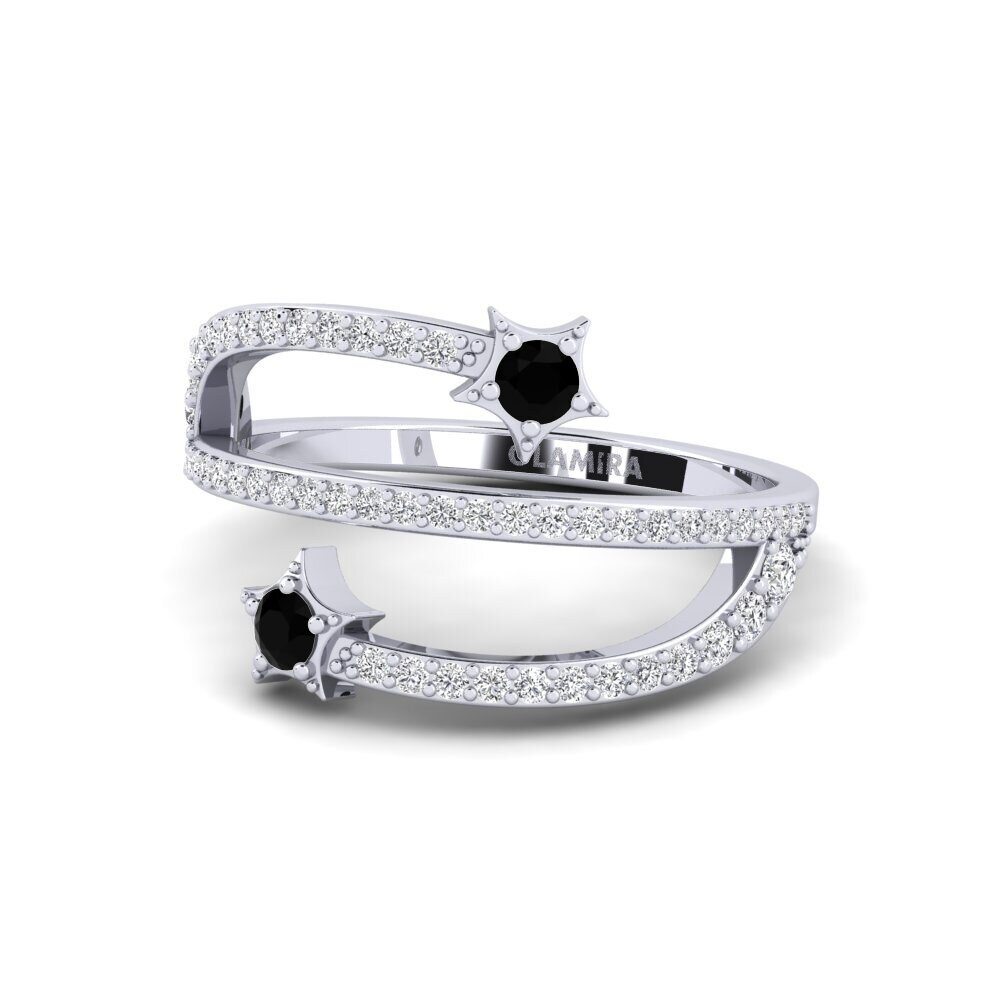Schwarzer Diamant Ring Quitteria