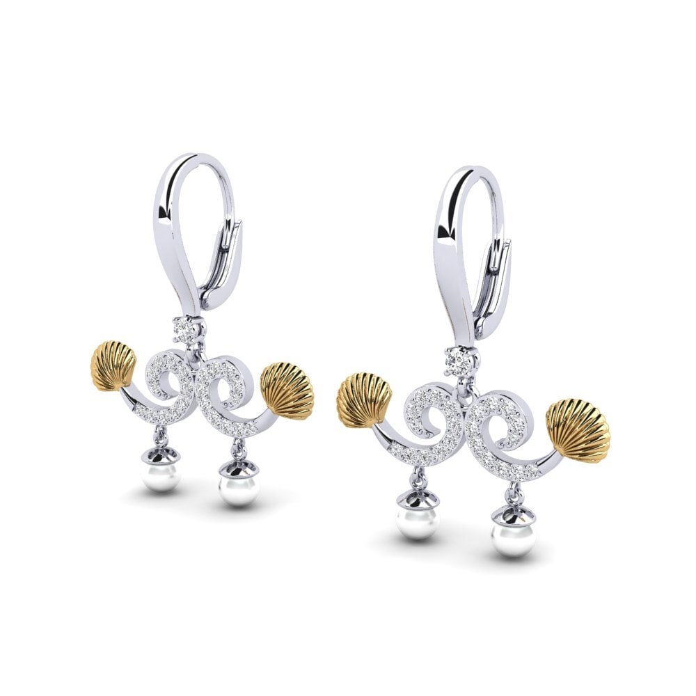 18ct White & Yellow Gold Lab Grown Diamond Women's Earring Quoi
