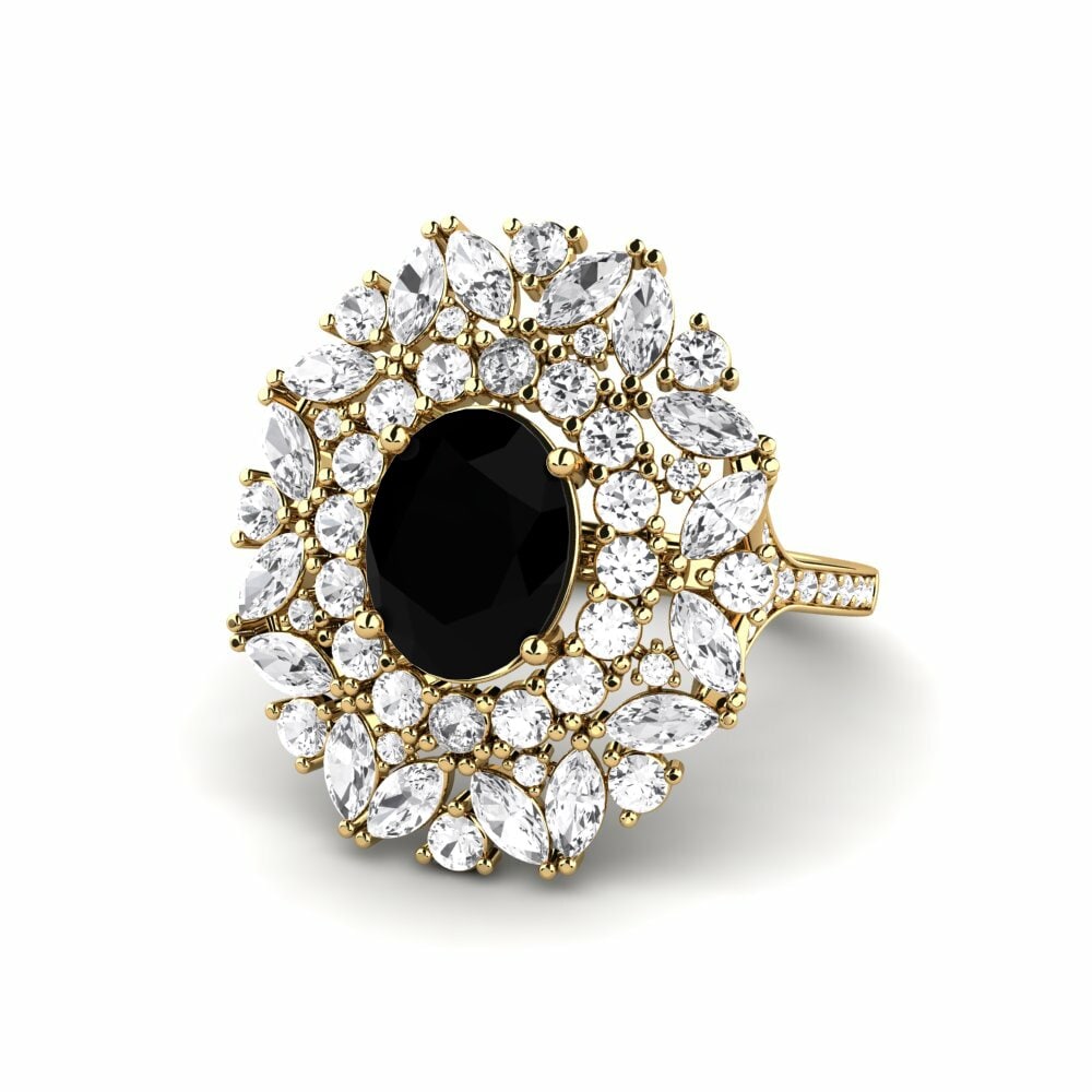 Black Sapphire Engagement Ring Agathon