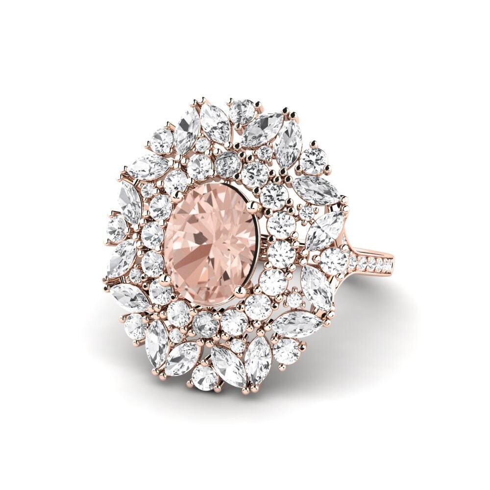 9k Rose Gold Morganite Engagement Ring Agathon