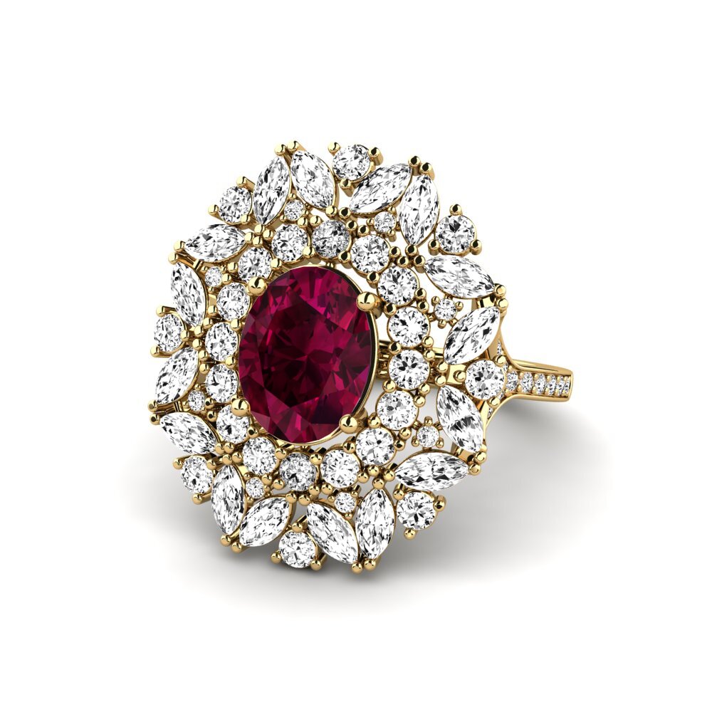 Rhodolite Garnet Engagement Ring Agathon
