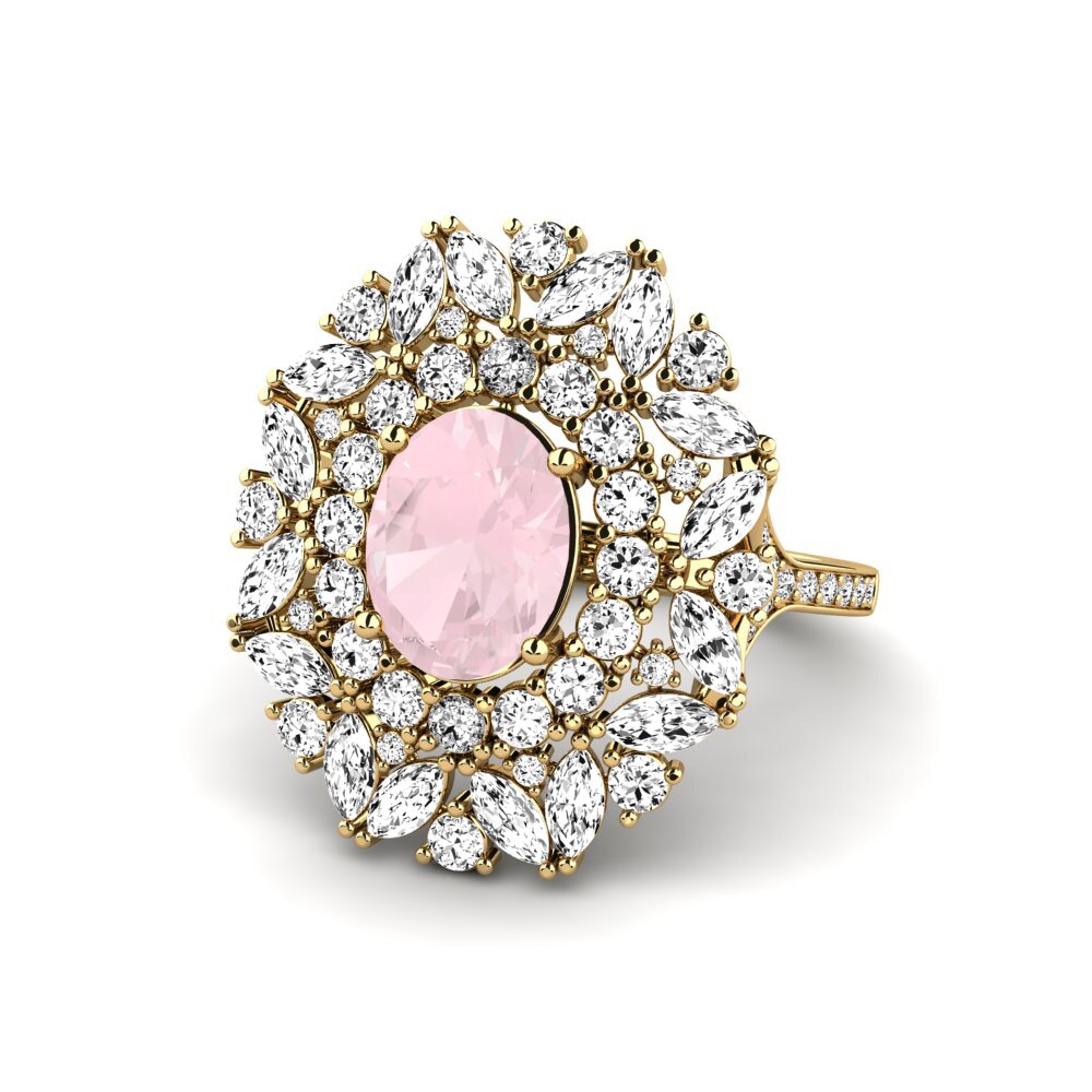 Rose Quartz Engagement Ring Agathon