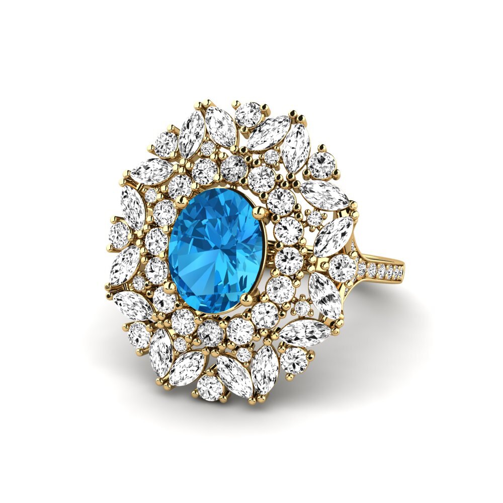 Blue Topaz Engagement Ring Agathon