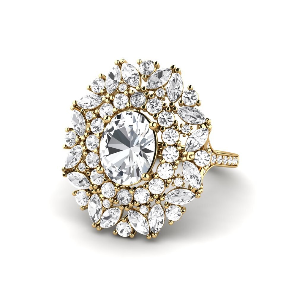 White Zircon Engagement Ring Agathon