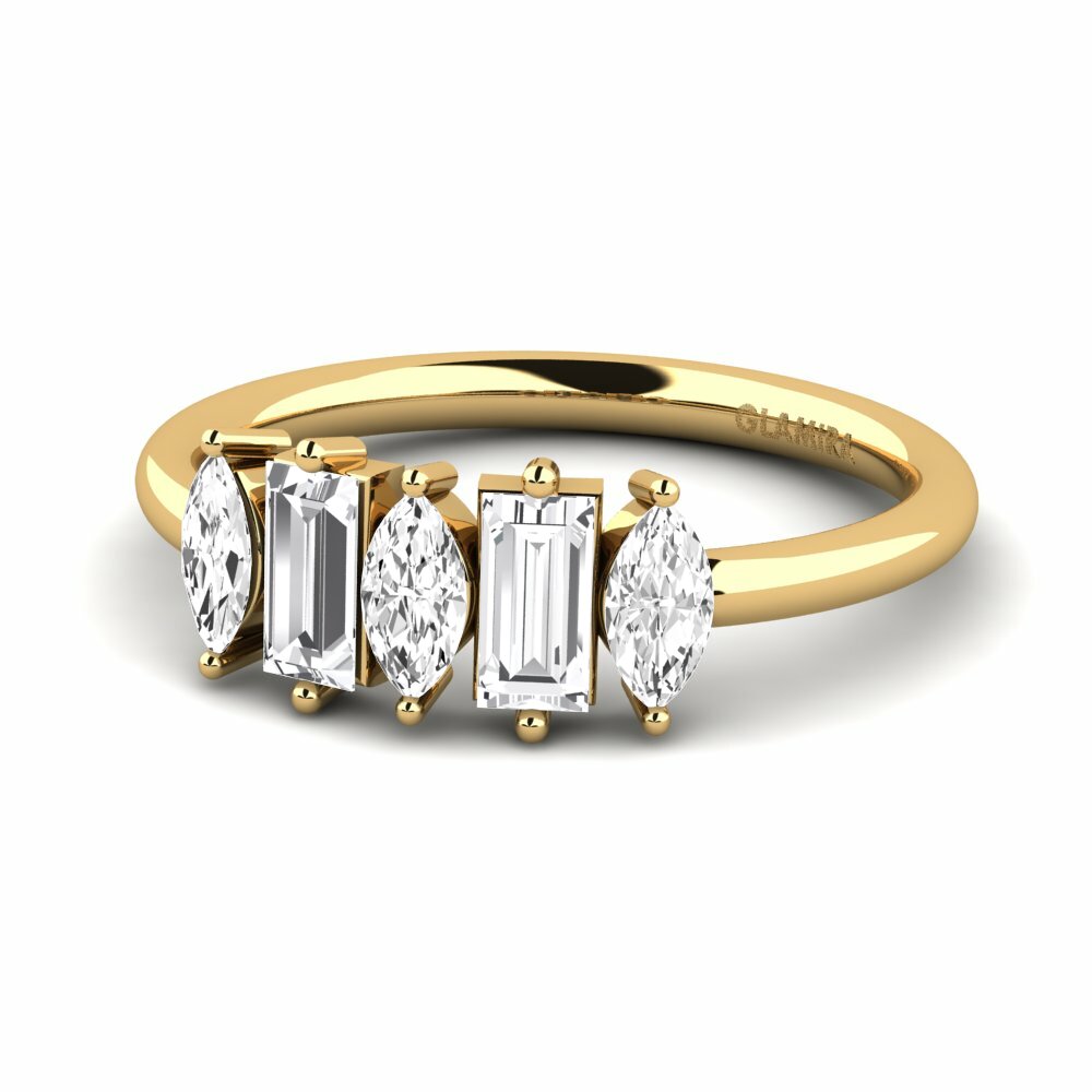 Marquise White sapphire Engagement Ring Baldev