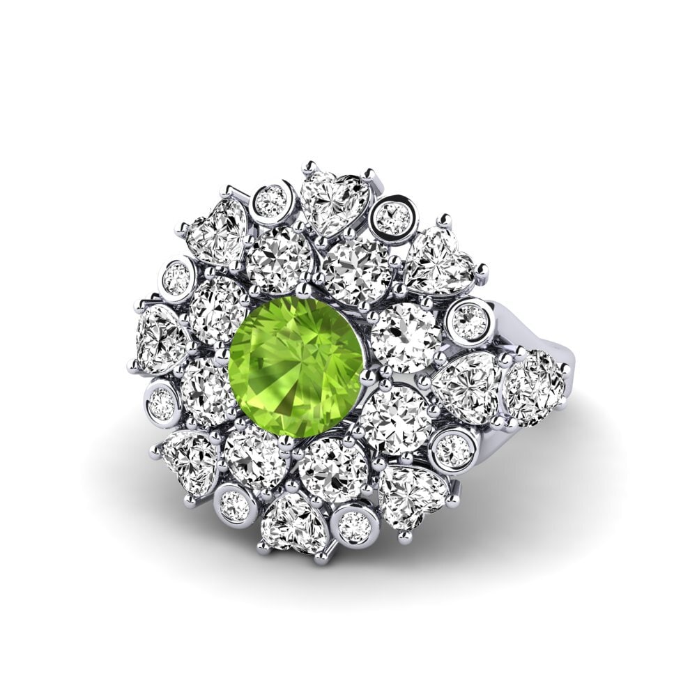Peridoto Anillo de compromiso Dacian