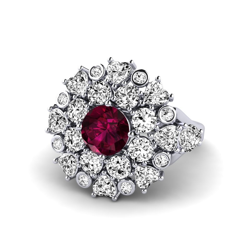 Granate Rhodolite Anillo de compromiso Dacian