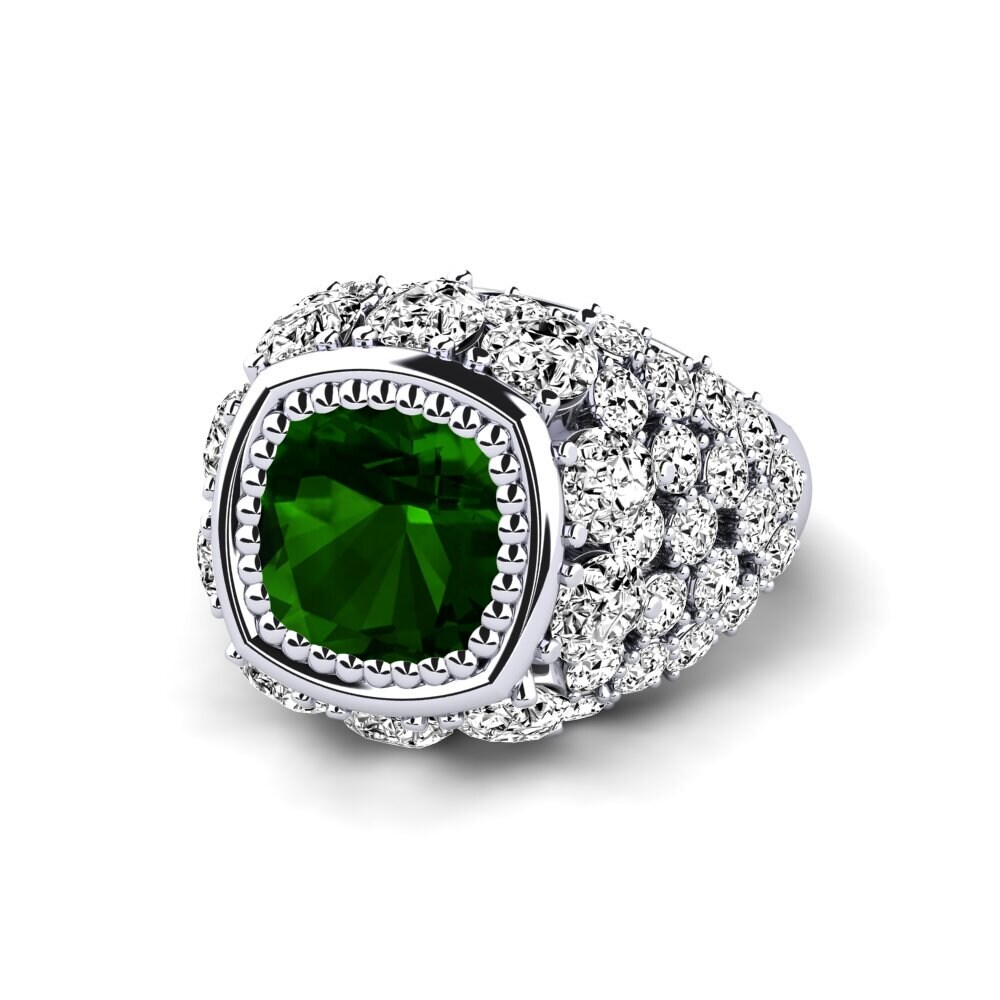 Green Tourmaline Engagement Ring Hardy