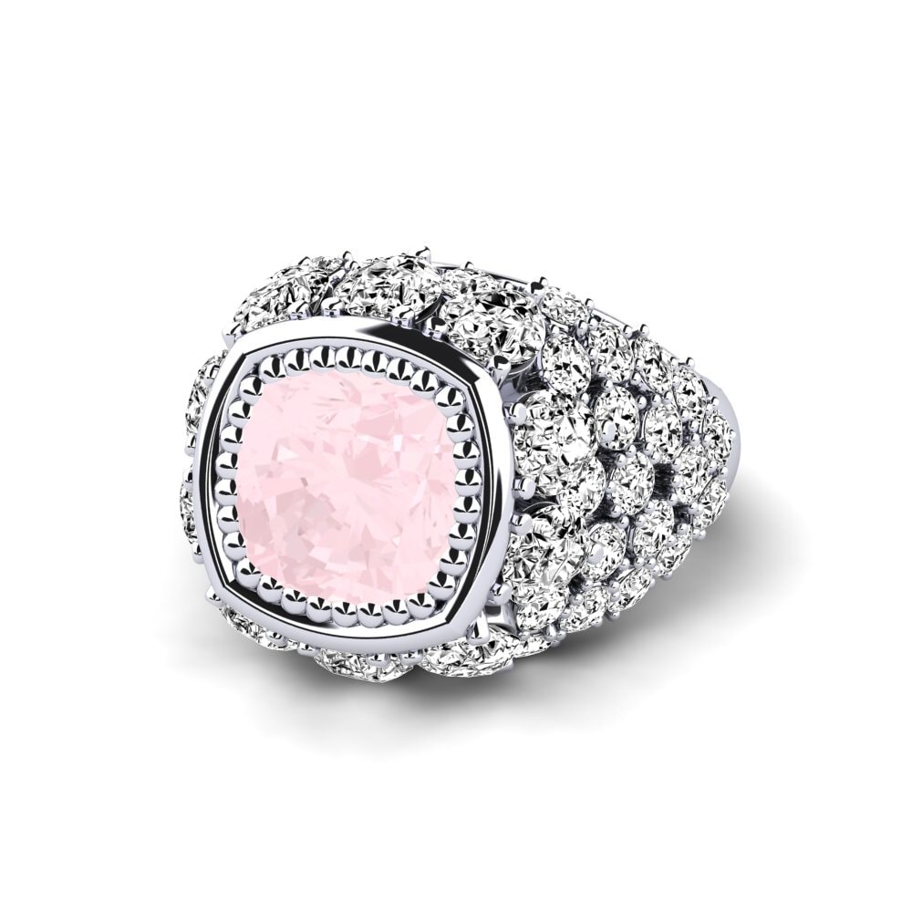 Rose Quartz Engagement Ring Hardy