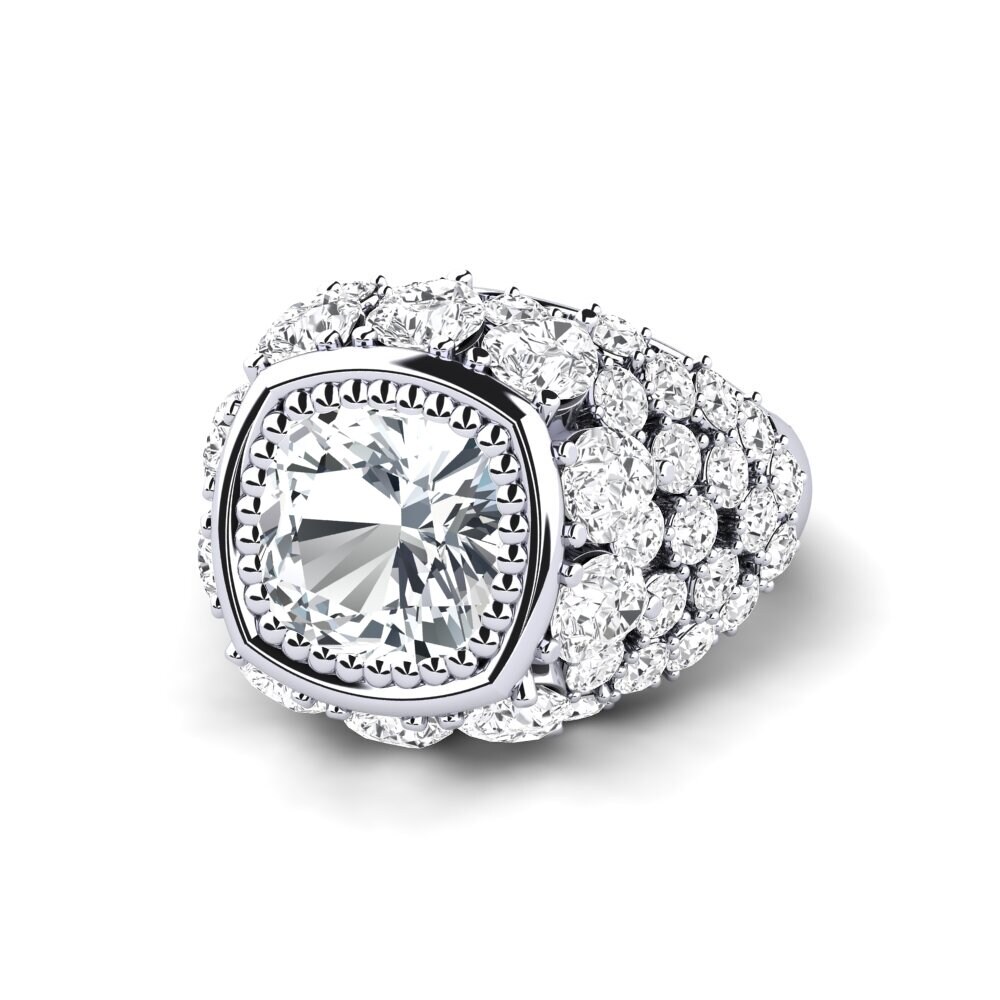 White Zircon Engagement Ring Hardy