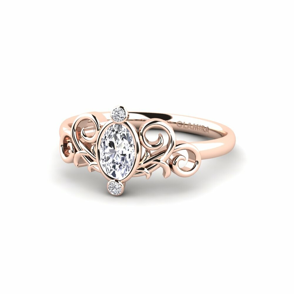 14k Rose Gold Engagement Ring Lunete