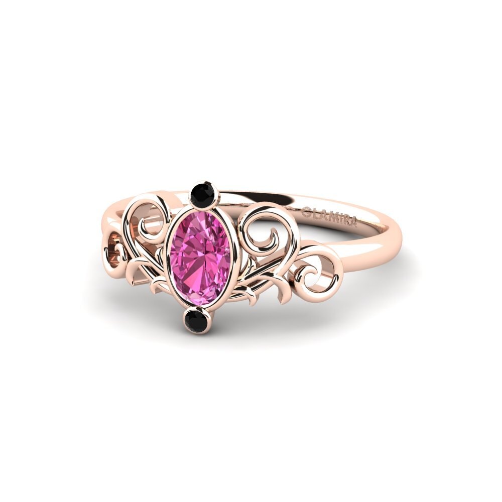 Pink Topaz Engagement Ring Lunete