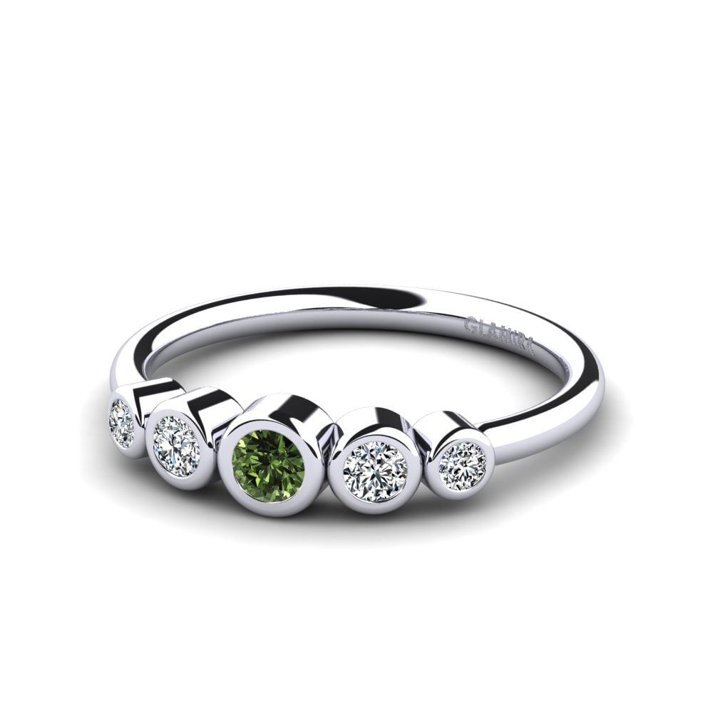 Green Sapphire Engagement Ring Meena