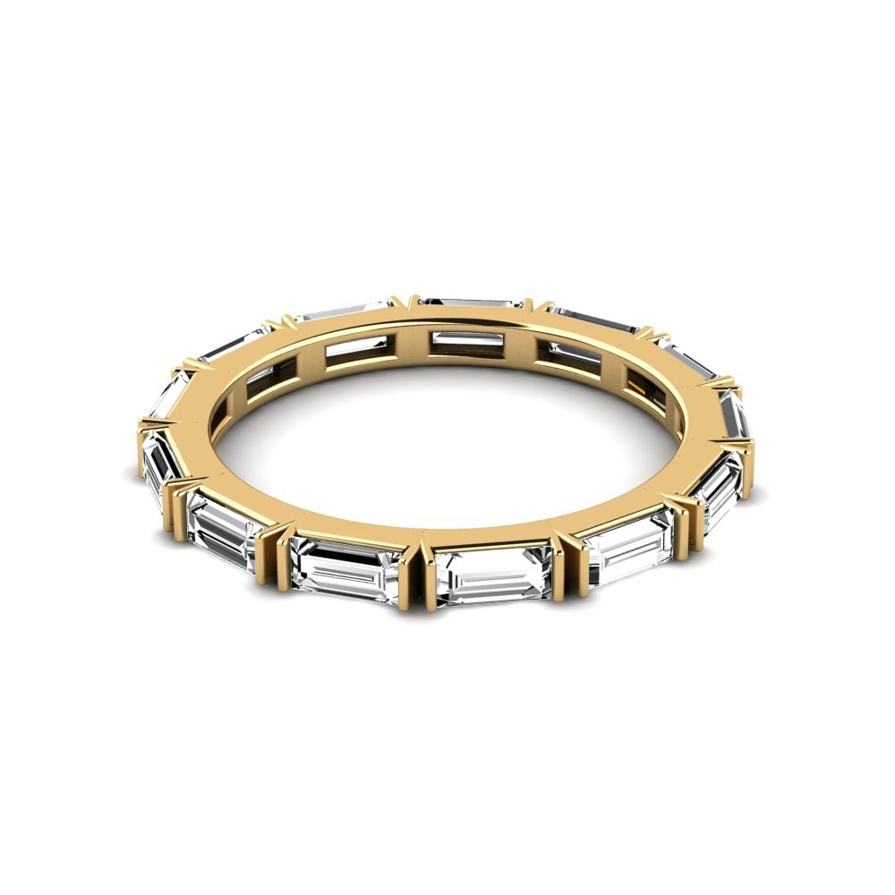 14ct Yellow Gold Moissanite Ring Oshrat