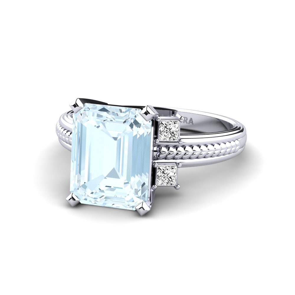 Aquamarine Engagement Ring Yely
