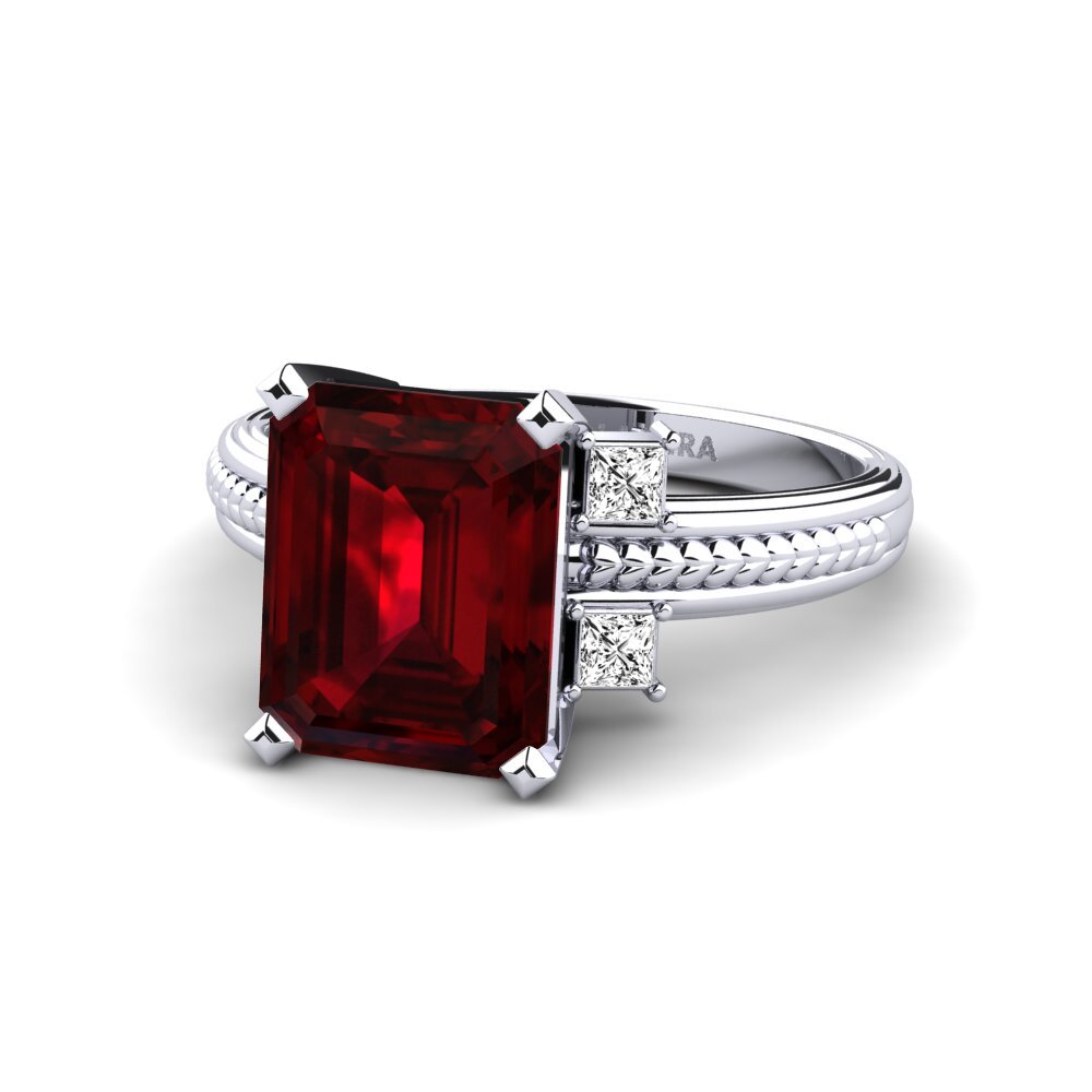 Garnet Engagement Ring Yely
