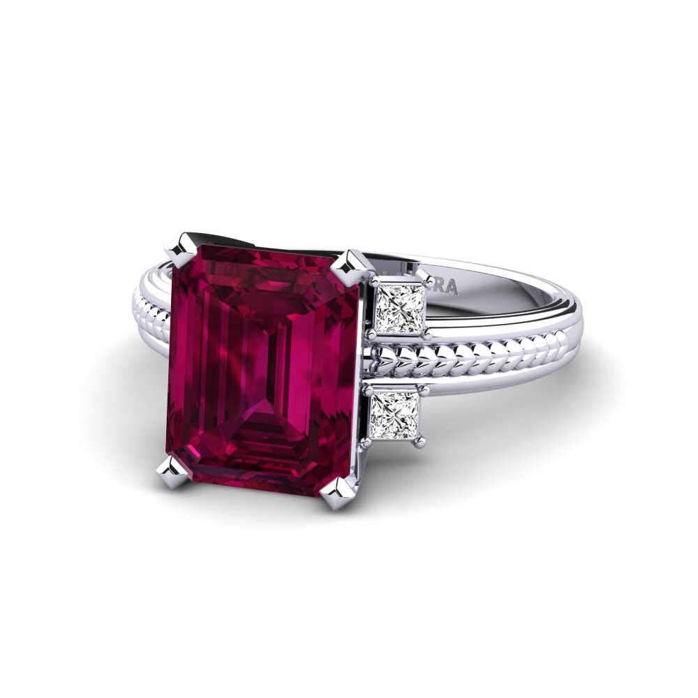 Rhodolite Garnet Engagement Ring Yely