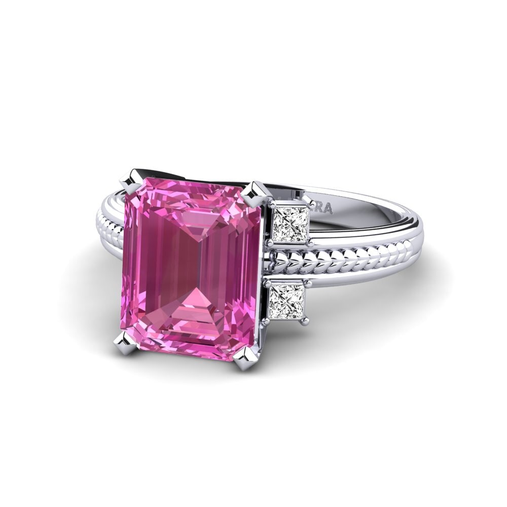 Pink Topaz Engagement Ring Yely
