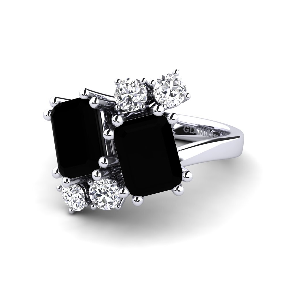 Black Onyx Engagement Ring Pattaya