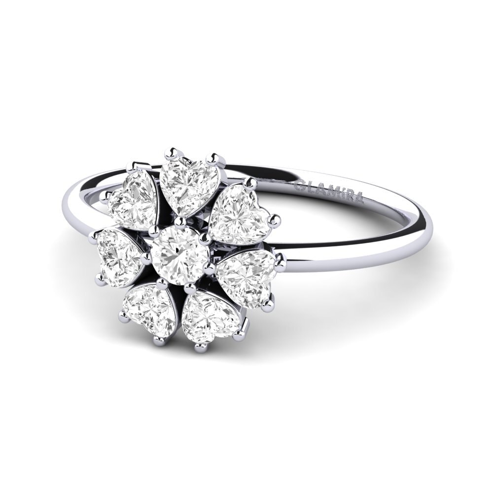 Zaffiro Bianco Anello Rabanne