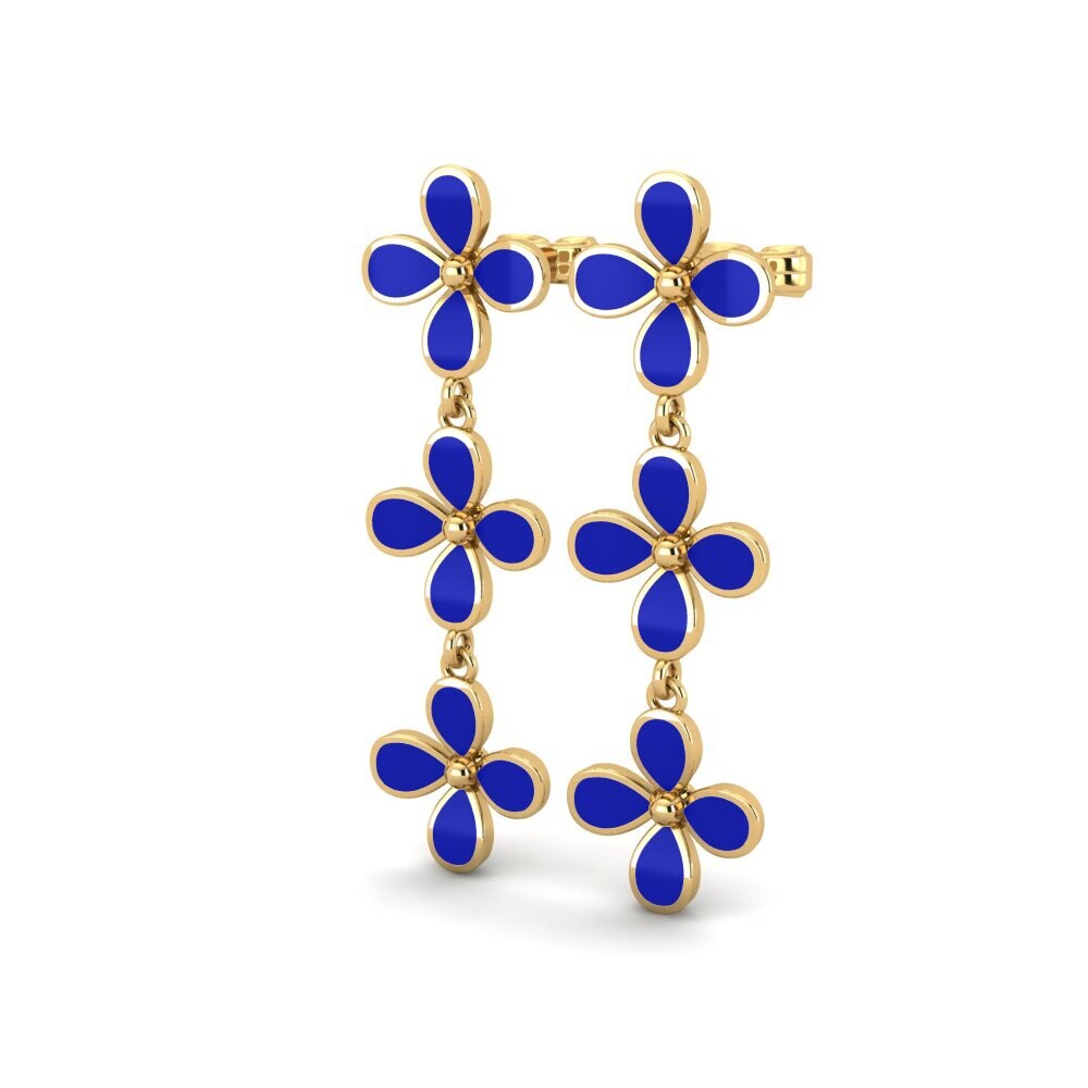 9k Oro Amarillo Pendientes Racy