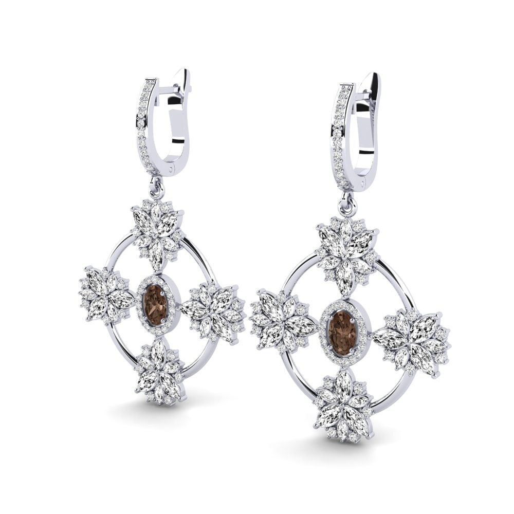 Quartz Fumé Boucle d'oreille femme Radiusso