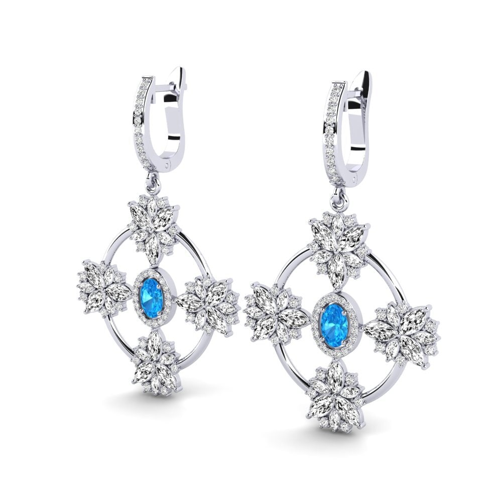 Oval Blue Topaz Earring Radiusso