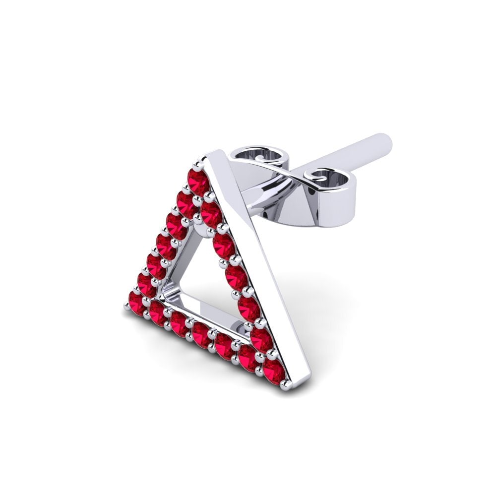 Red Zirconia Men's Earring Radka