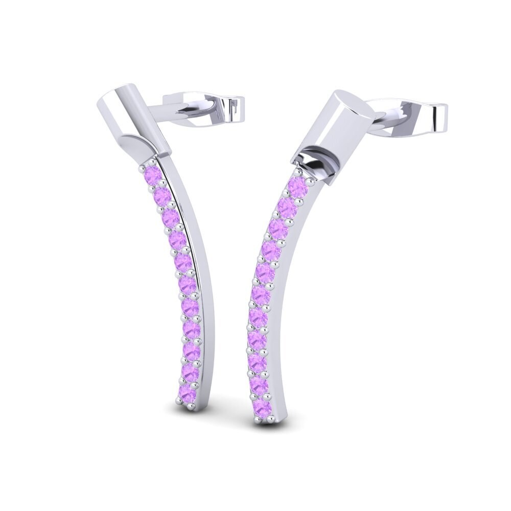 Améthyste Boucle d'oreille femme Raeka