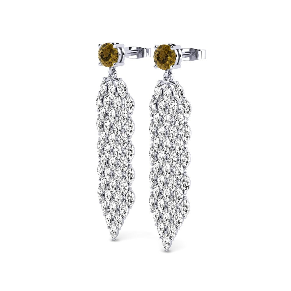 Đá Zircon Nâu Bông tai nữ Raemol