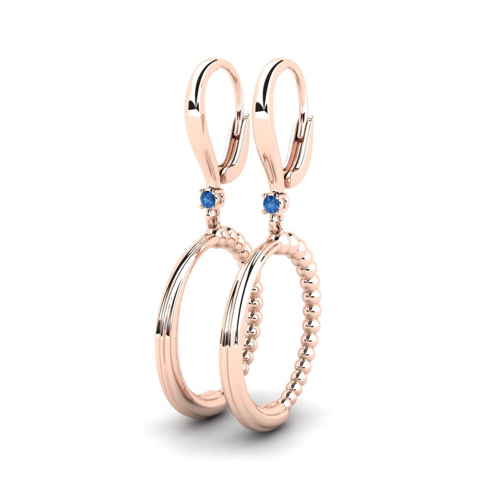 Đá Zirconia Xanh Lam Bông tai nữ Raffa