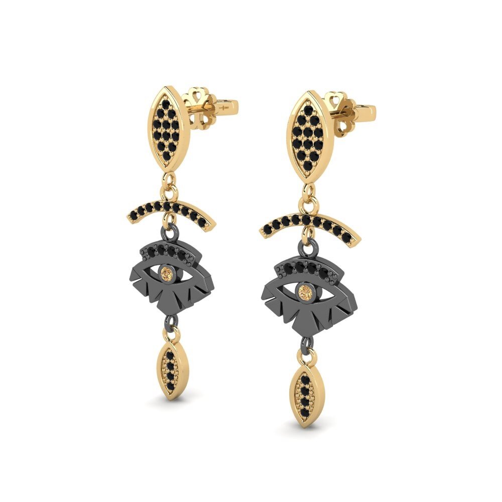 Diamant Brun Boucle d'oreille femme Rahayu