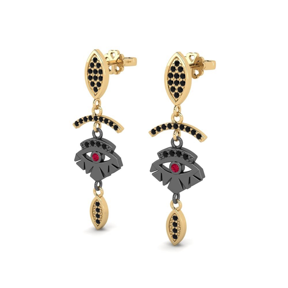 Rubis Boucle d'oreille femme Rahayu