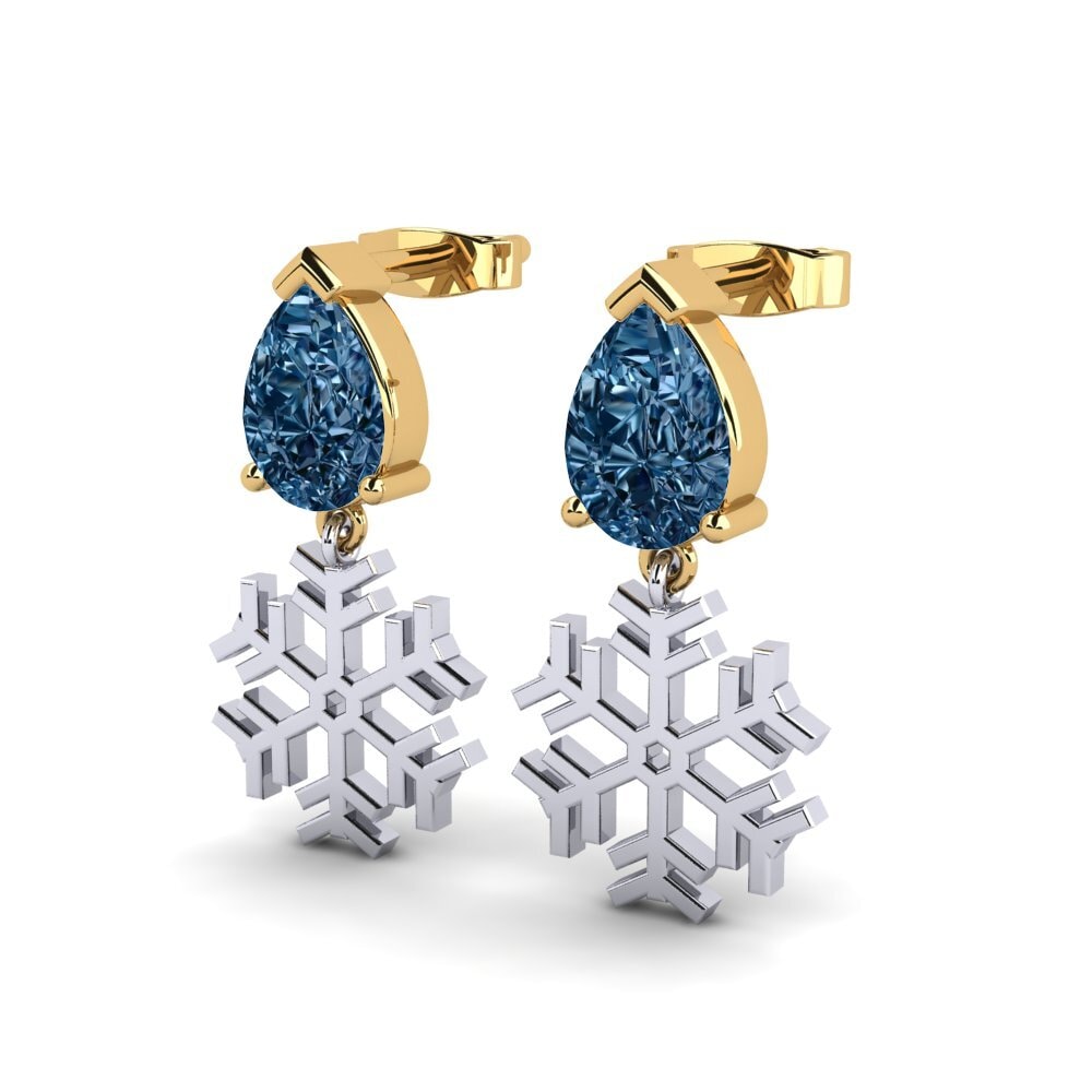Pera Diamante Azul Pendiente de mujer Rajeev